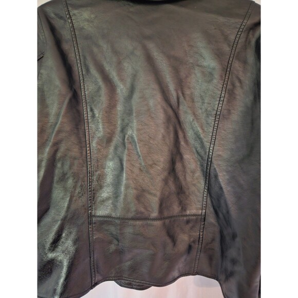 Torrid Black Faux Leather Cropped Jacket Motorcycle Moto Size 0 - Picture 4 of 7